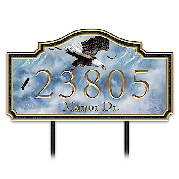 Ted Blaylock Eagle Majesty Personalized Outdoor Address Sign