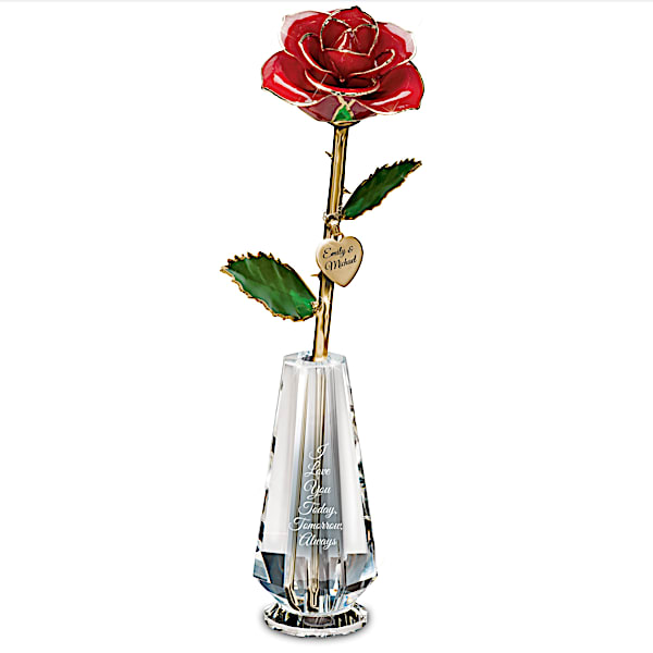 I Love You Today, Tomorrow, Always Real Rose Centerpiece