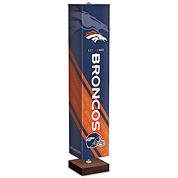 Denver Broncos NFL Floor Lamp With Foot Pedal Switch