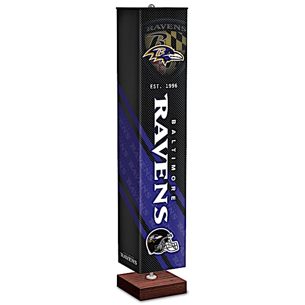 Baltimore Ravens NFL Floor Lamp With Foot Pedal Switch