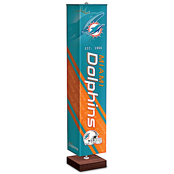 Miami Dolphins NFL Floor Lamp With Foot Pedal Switch