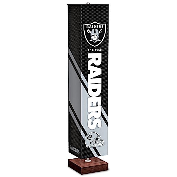 Las Vegas Raiders NFL Floor Lamp With Foot Pedal Switch