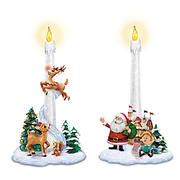 Rudolph Santa's Guiding Light Flameless Candle Set