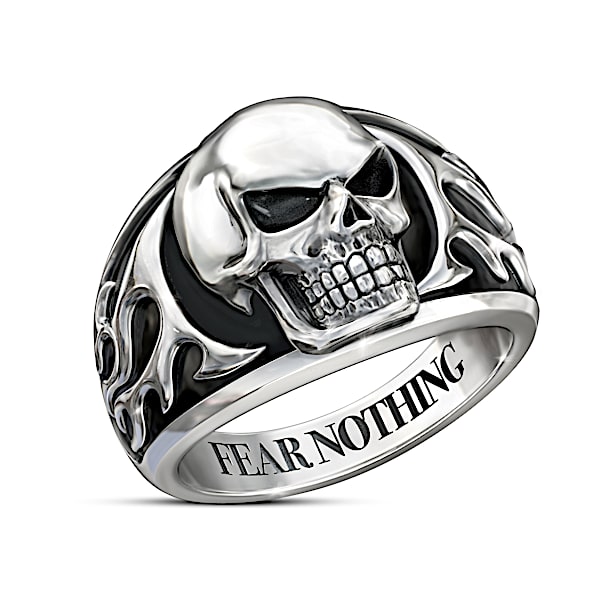 Fear Nothing Men's Skull Ring