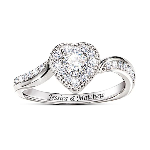 Personalized Heart-Shaped Lab-Grown Diamond Ring