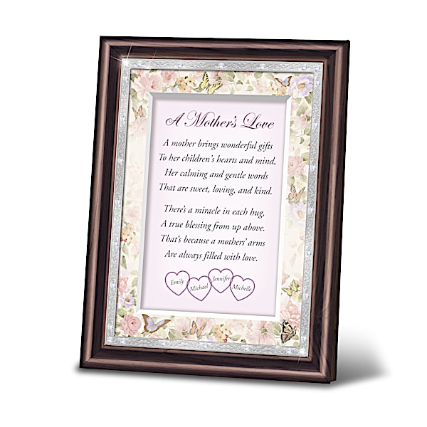 A Mother's Love Personalized Poem With Mahogany-Finished Wooden Frame