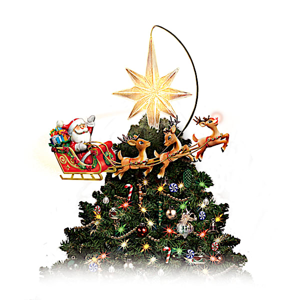 Rudolph Christmas Tree Topper Rotates And Lights Up