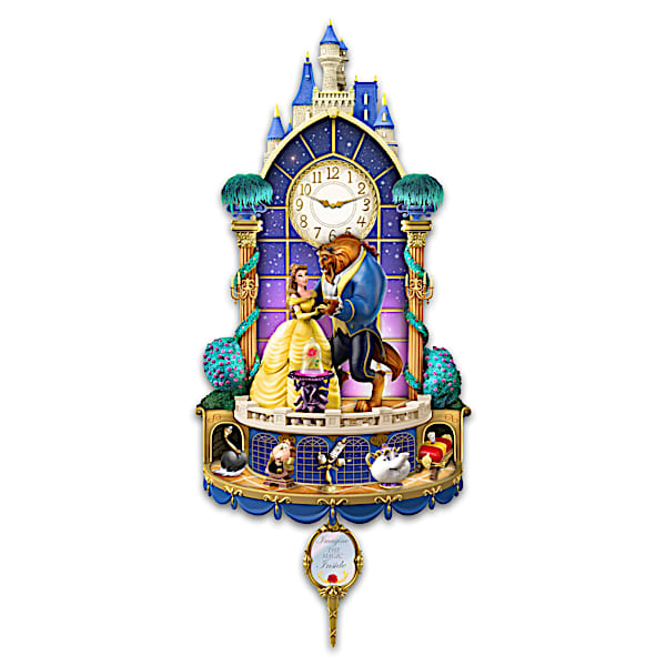 Disney Beauty And The Beast Illuminated Wall Clock