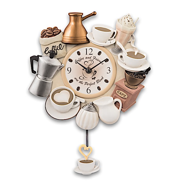 The Perfect Blend Coffee-Inspired Sculptural Wall Clock