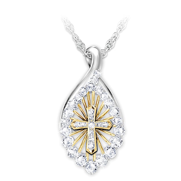 Light Of Faith Genuine Topaz Pendant Necklace
