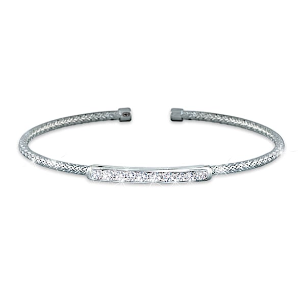 Charles Garnier Weave Design Solid Sterling Silver Bracelet