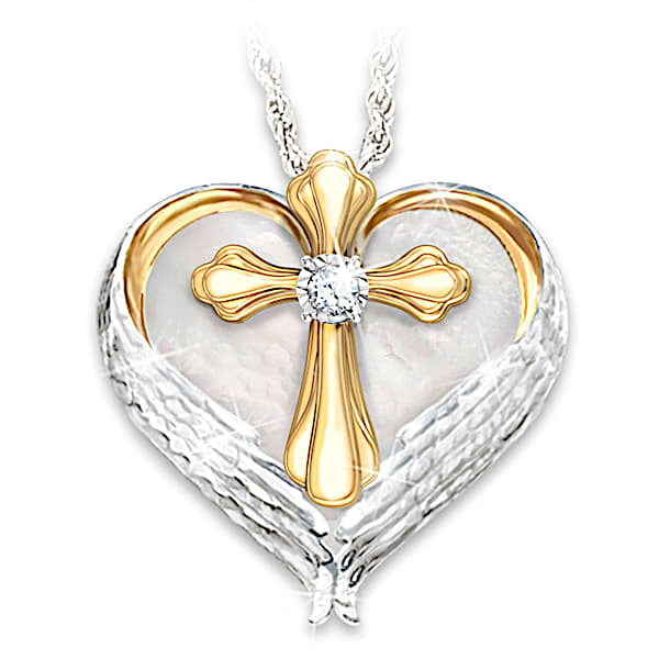 Comfort And Faith Remembrance Diamond Pendant Necklace