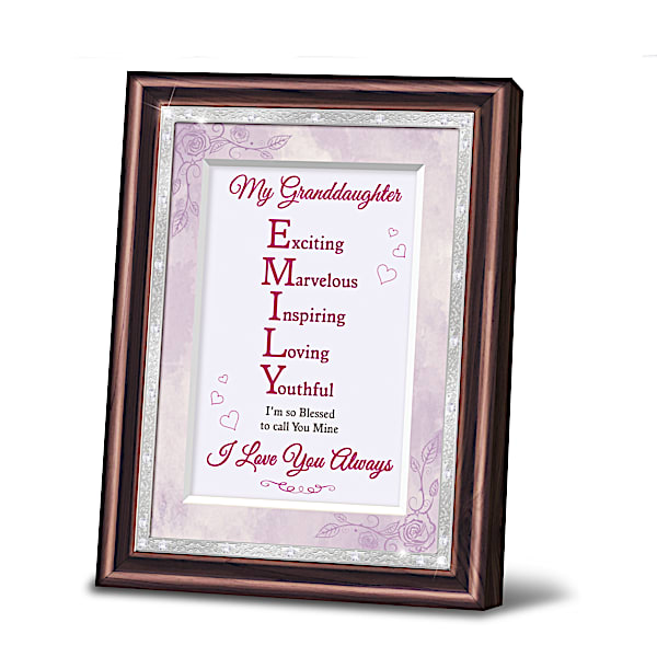 My Granddaughter, You Are One Of A Kind Personalized Poem Frame