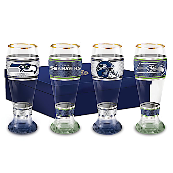 Seattle Seahawks Four-Piece Pilsner Glass Set