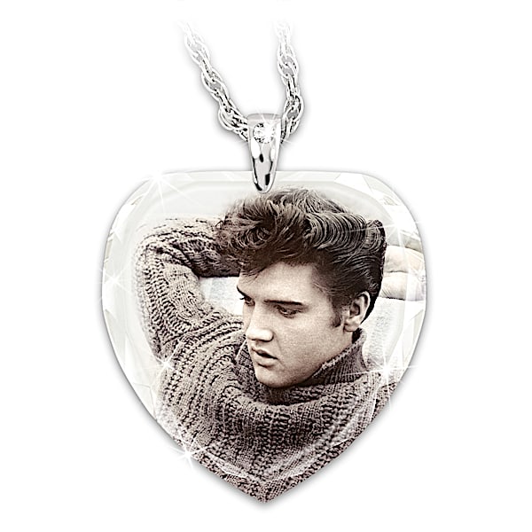 Elvis Love Me Tender Sterling Silver Pendant Necklace