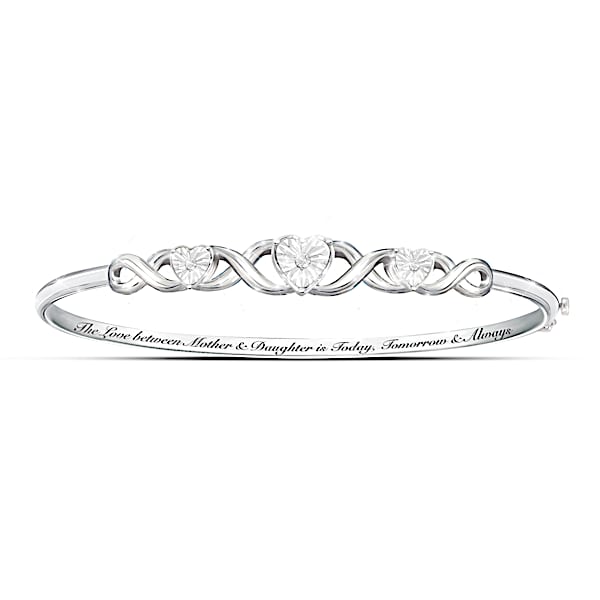 Mother & Daughter, Love Always Diamond Bangle Bracelet