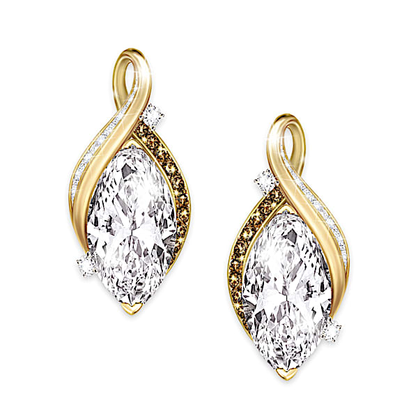 My One And Only Love Genuine Topaz And Diamond Earrings