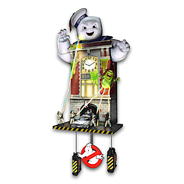 Ghostbusters Wall Clock Lights Up And Plays Sounds Each Hour