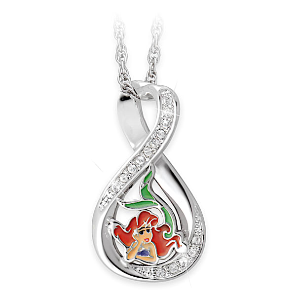Disney's Ariel Infinity Necklace With Crystals