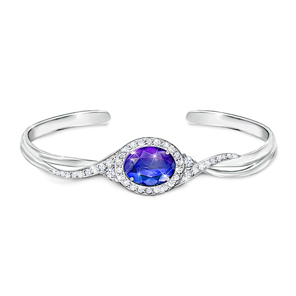 Color-Changing Mood Bracelet With 40 Simulated Diamonds