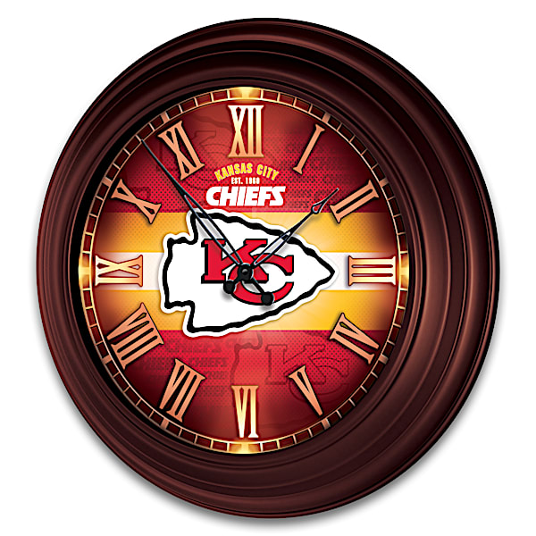 Kansas City Chiefs Illuminated Atomic Wall Clock