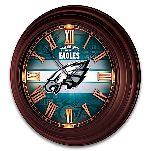 Philadelphia Eagles Illuminated Atomic Wall Clock