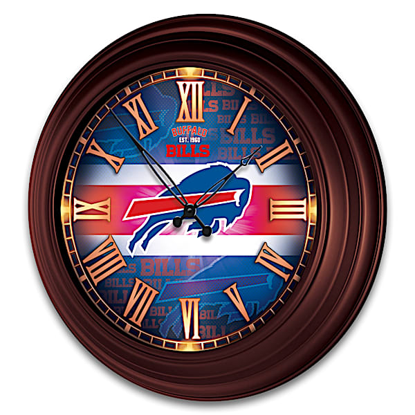 Buffalo Bills Illuminated Atomic Wall Clock