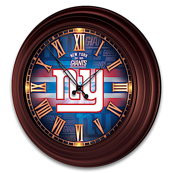 New York Giants Illuminated Atomic Wall Clock