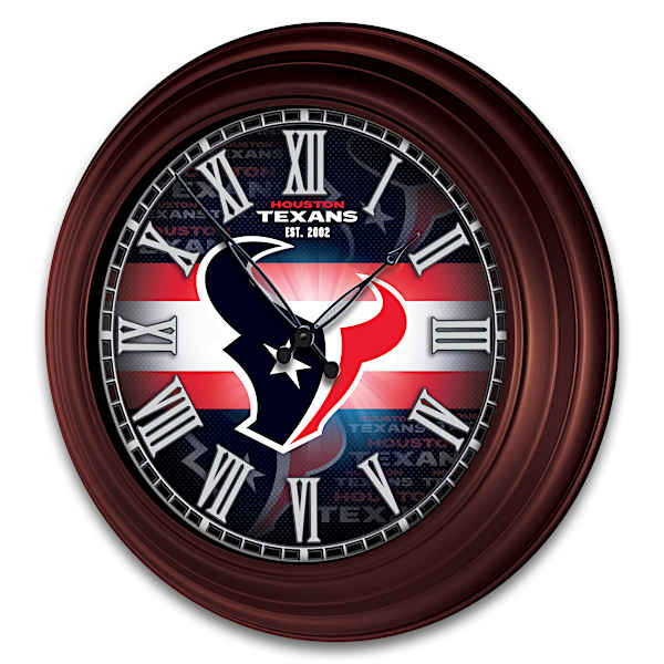 Houston Texans Illuminated Atomic Wall Clock