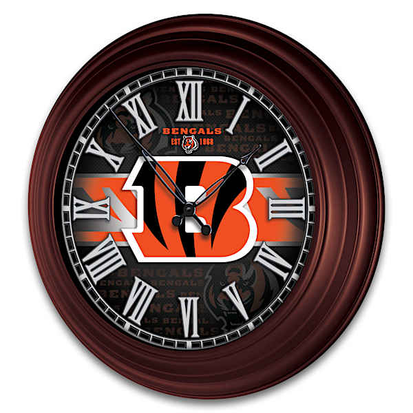Cincinnati Bengals Illuminated Atomic Wall Clock