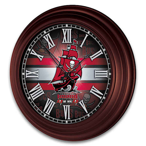 Tampa Bay Buccaneers Illuminated Atomic Wall Clock