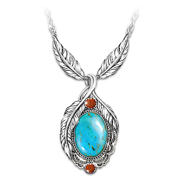 Sedona Sky Turquoise And Red Jasper Pendant Necklace