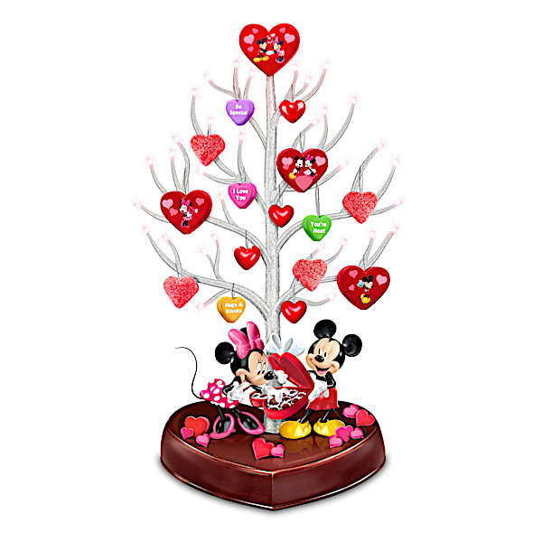 Disney Mickey Mouse And Minnie Mouse Light-Up Valentine Tree