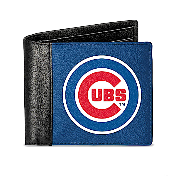 Chicago Cubs Men's RFID Blocking Leather Wallet