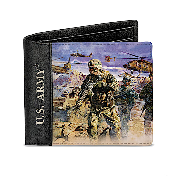 James Dietz U.S. Army Men's RFID Blocking Leather Wallet