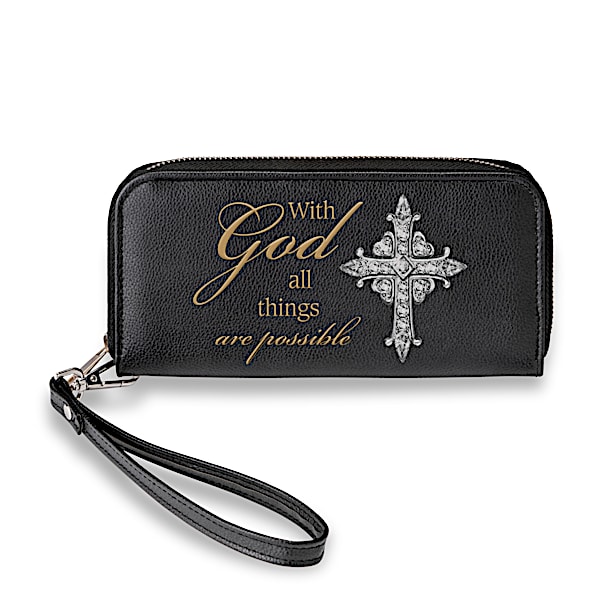 All Things Are Possible Women's Religious Clutch Wallet