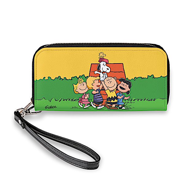 The PEANUTS Gang Women's Faux Leather Clutch Wallet
