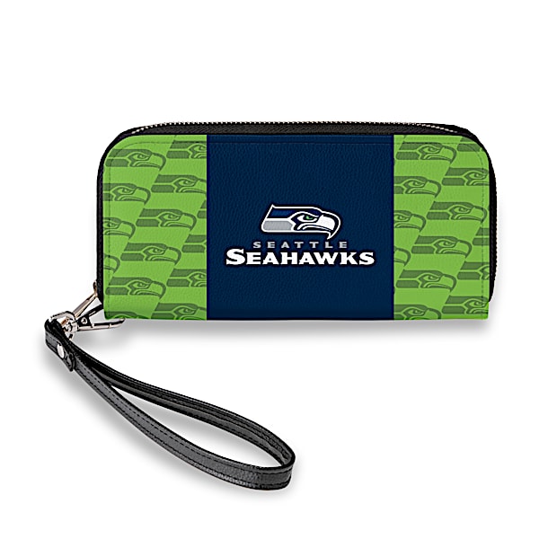 Seattle Seahawks Women's Faux Leather Clutch Wallet