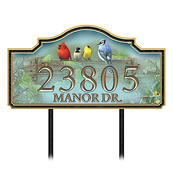 Country Songbirds Personalized Outdoor Address Sign