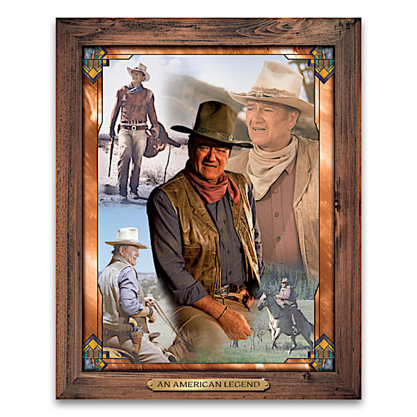 The Legend Of John Wayne Self-Illuminating Wall Decor