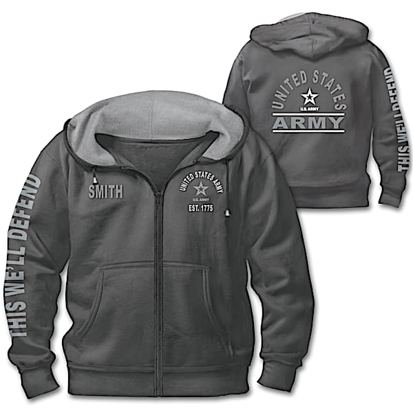 Ready At The Reveille U.S. Army Personalized Men's Hoodie