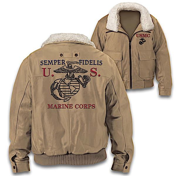 USMC Semper Fidelis Men's Twill Bomber Jacket