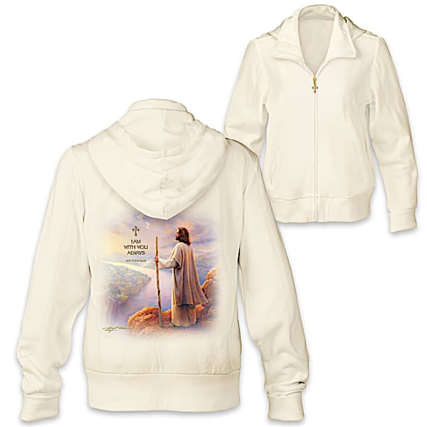 I Am With You Always Women's Hoodie With Greg Olsen Artwork