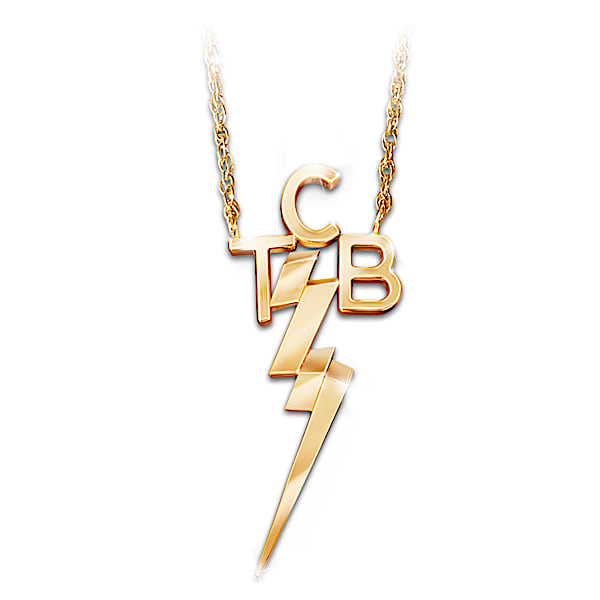 TCB 18K Gold-Plated Necklace Inspired By An Elvis Original
