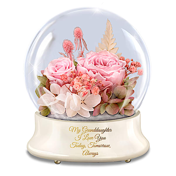 Rotating Lighted Musical Rose Centerpiece For Granddaughter