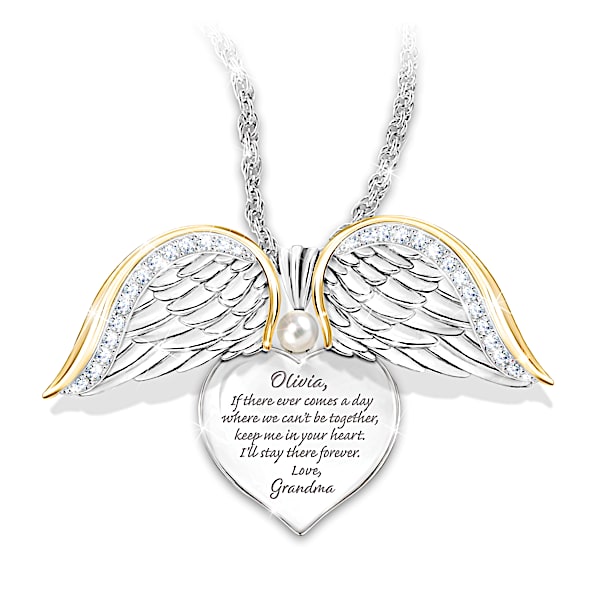 Forever In My Heart Personalized Platinum-Plated Heart-Shaped Locket Pendant Necklace With 18K Gold-Plated Accents Featuring A S