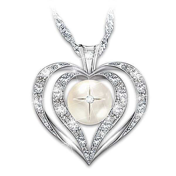 Wisdom Of Faith Topaz And Diamond Pendant Necklace