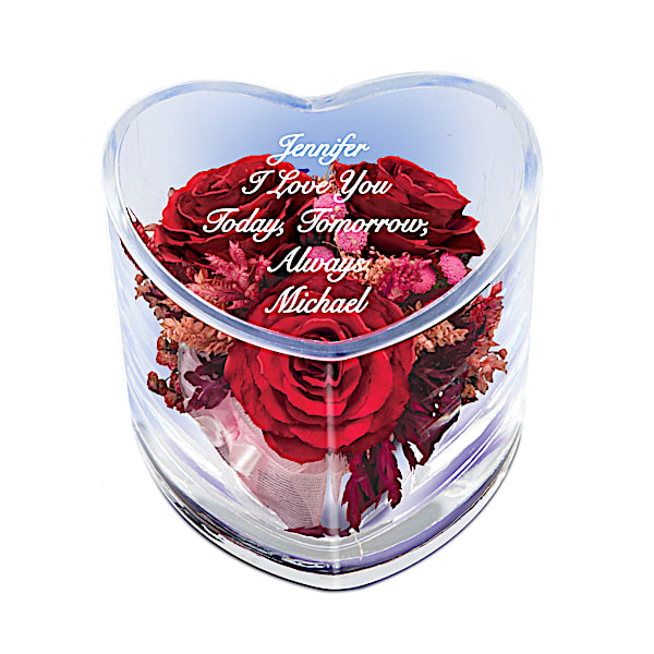 True Love Is Forever Personalized Floral Table Centerpiece