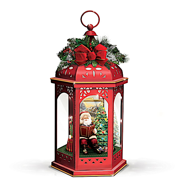 Thomas Kinkade Storytelling Santa Illuminating Lantern