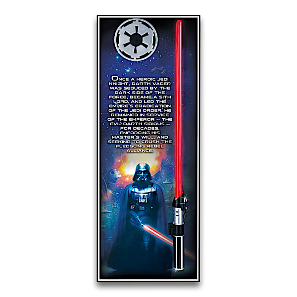 STAR WARS Illuminating Darth Vader Lightsaber Wall Decor